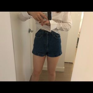 American apparel jean shorts